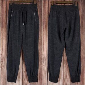 Athleta Women's Size 2 Camden Printed Jogger Pants Zip Pockets High Waist 486205